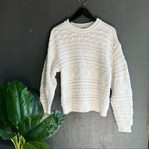 Forever 21 cream knit sweater